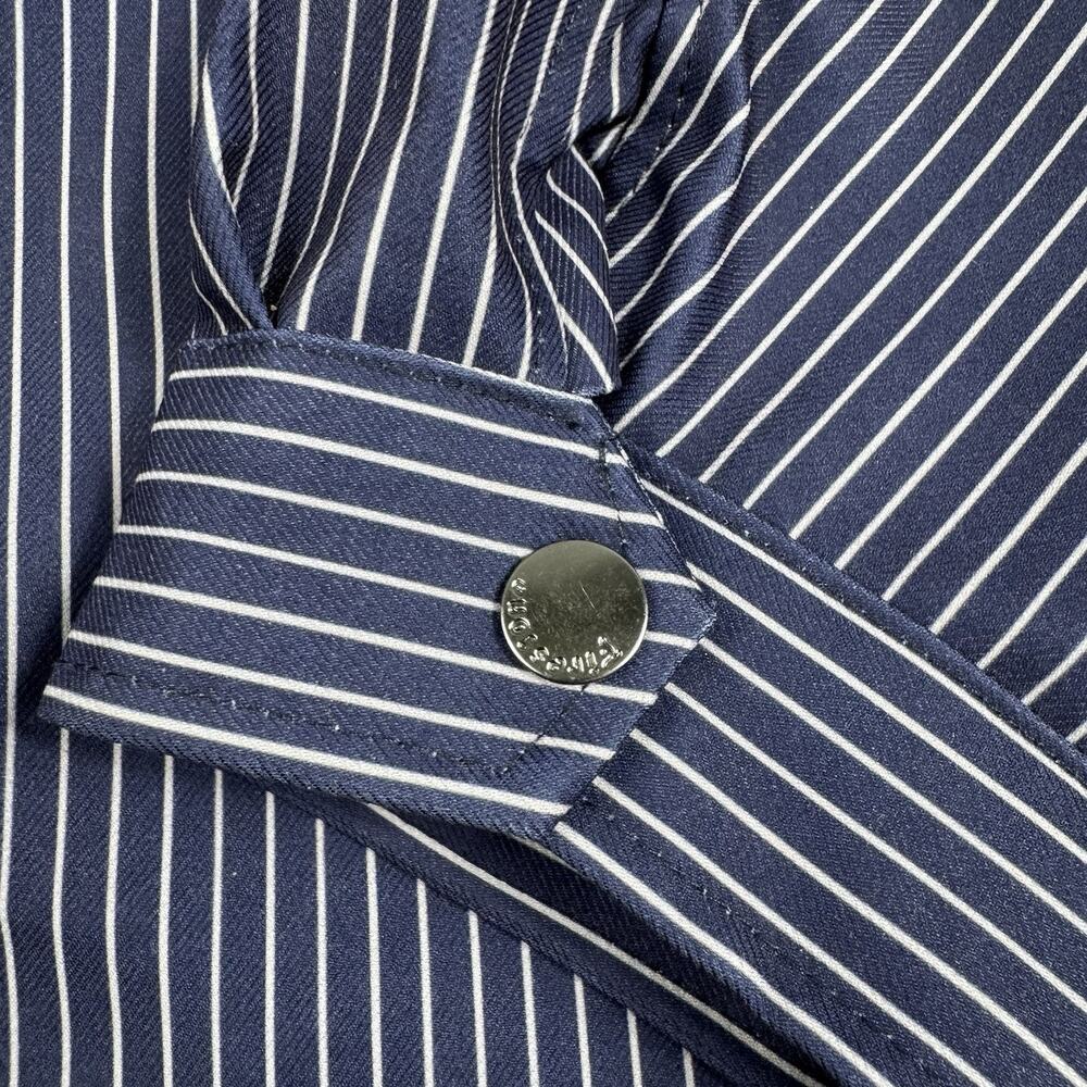 Firestone Work Jacket XL Navy Pinstripe Zip Mechanic Shop Racing NWT - Picture 5 of 16